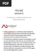 ITCS 425: Introduction To Web Standards and Web Applications