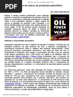 Reflexões Acerca Do Futuro Da Produção Petrolífera Mundial