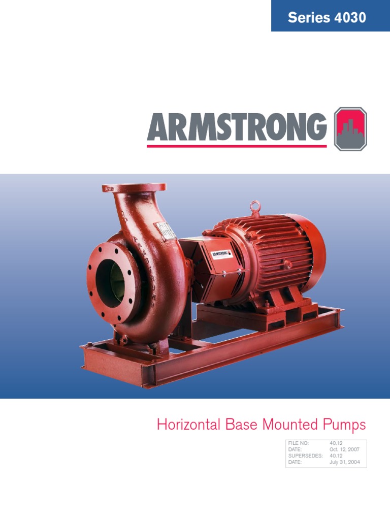 Armstrong Series 4030 Base Mounted Pumps | PDF | Bearing (Mechanical ...