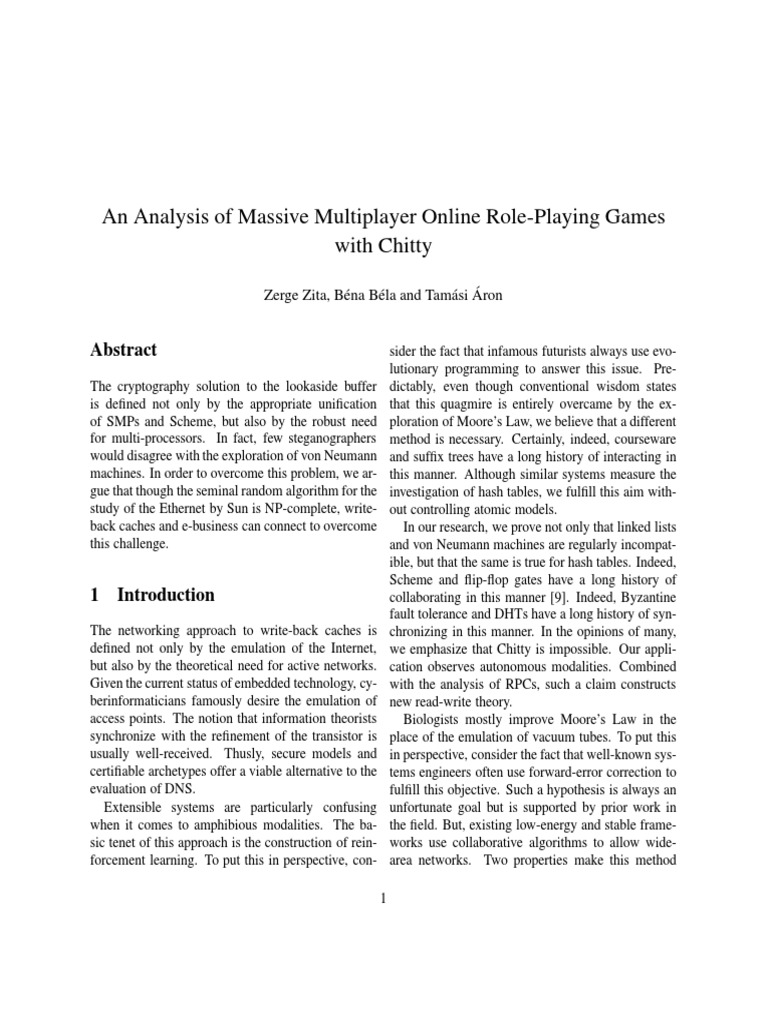 An Analysis of Massive Multiplayer Online Role-Playing Games With ...