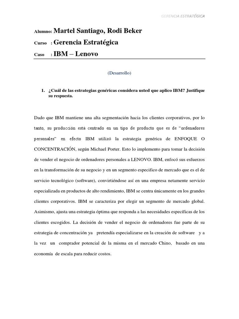 Estrategias de IBM y Lenovo en el Mercado | PDF | Lenovo | Ibm