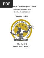 Demolition Procurement Process Report