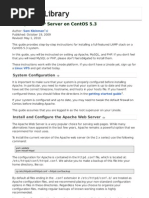 Set Up A Lamp Server On Centos 5.3: System Configuration