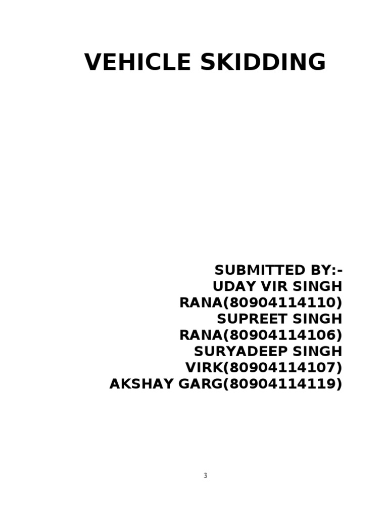 Vehicle Skid Control | Download Free PDF | Anti Lock Braking System ...