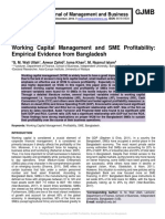 Working Capital Management and SME Profitability: Empirical Evidence From Bangladesh