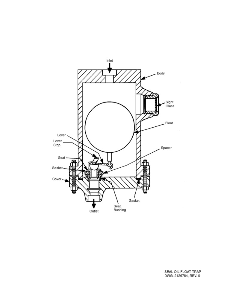 Inlet and Outlet Float Trap Diagram | PDF