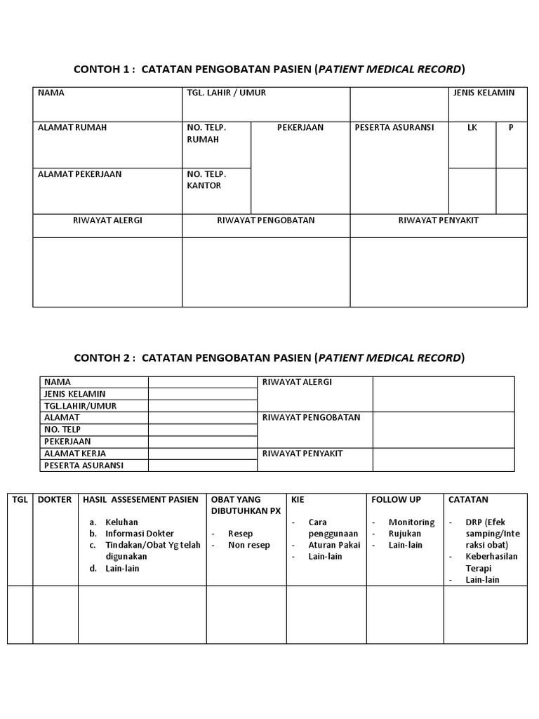 PMR Format 1 | PDF
