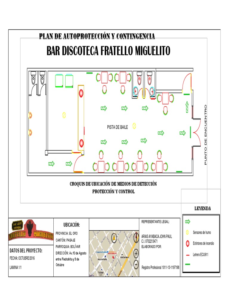 Plano de distribución de discoteca | PDF