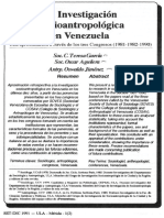 La Investigación Socioantropologica en Venzeual