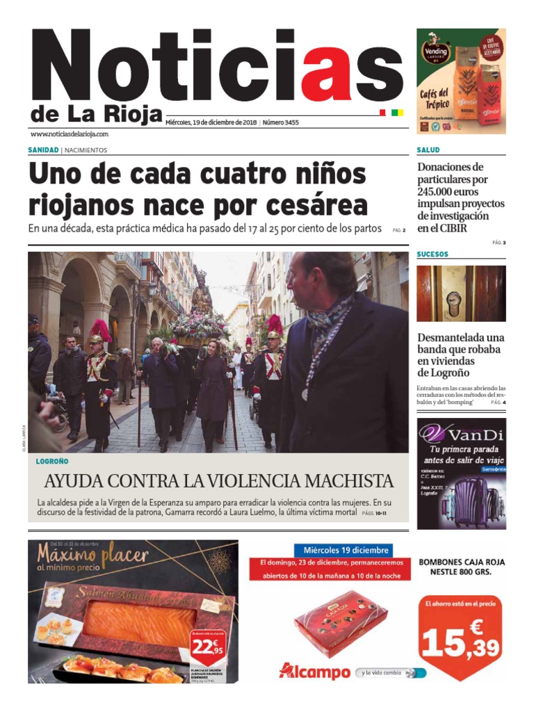 Diario La Rioja 19 de Diciembre de 2018 PDF Seccion de cesárea  