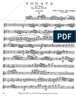 Carl Maria Von Weber - Sonata in F Op. 10 #1:J99 For Flute & Piano - Flute Solo PDF