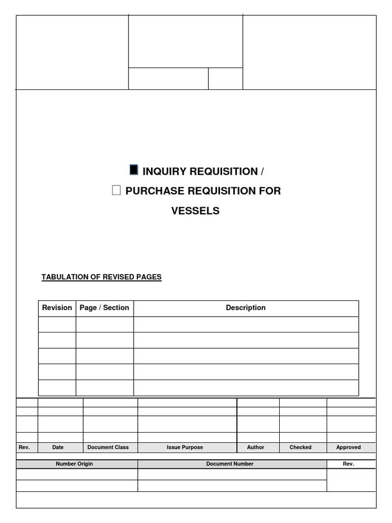 Material Request PDF Specification (Technical Standard) Heat Treating