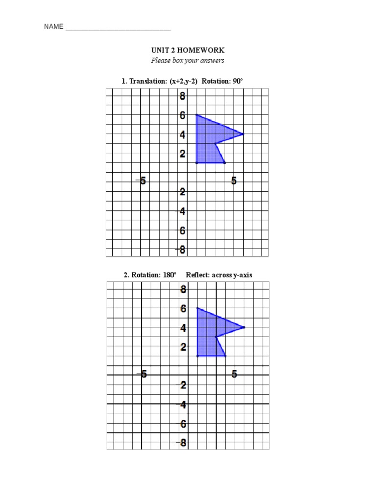 Unit 2 Homework: Please Box Your Answers | PDF