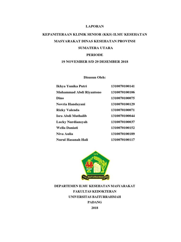 Laporan KKS Ilmu Kesehatan Masyarakat | PDF