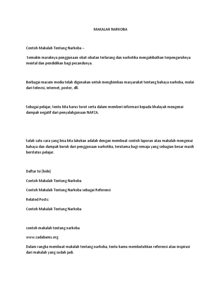 Makalah Narkoba
