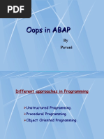 Oops in ABAP: by Pavani