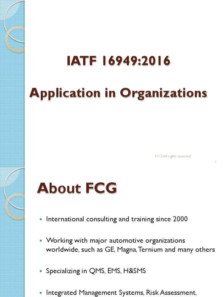 IATF 16949:2016 Overview and Changes | PDF | Quality Management System ...