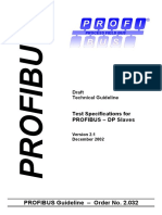 PROFIBUS Guideline - Order No. 2.032: Test Specifications For Profibus - DP Slaves