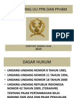 Uu Tentang Uu PPN Dan PPNBM: Direktorat Jenderal Pajak