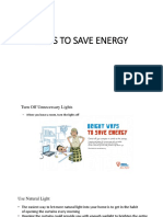 Ways to Save Energy Data