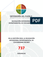 Informe de La Defensoría Del Pueblo de Cochabamba (2018)