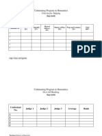 Tabulation Sheet