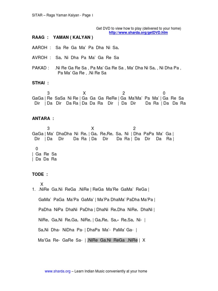 Sitar Yaman 1 Pdf
