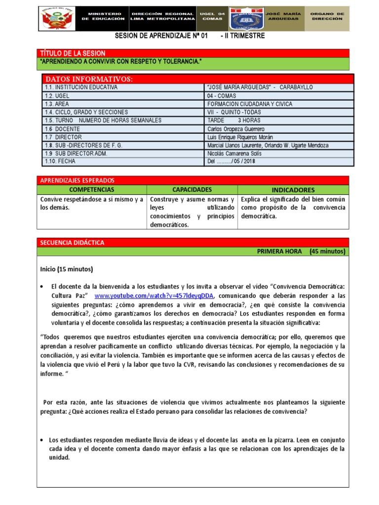 Convivencia Escolar: Respeto y Tolerancia | PDF | Tolerancia | Democracia