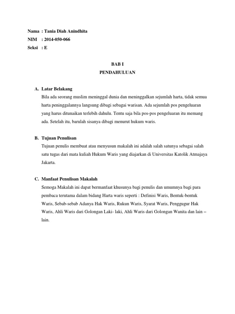 Makalah Hukum Waris Islam