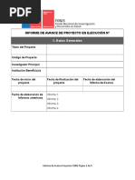 Informe de Avance Proyectos FONIS