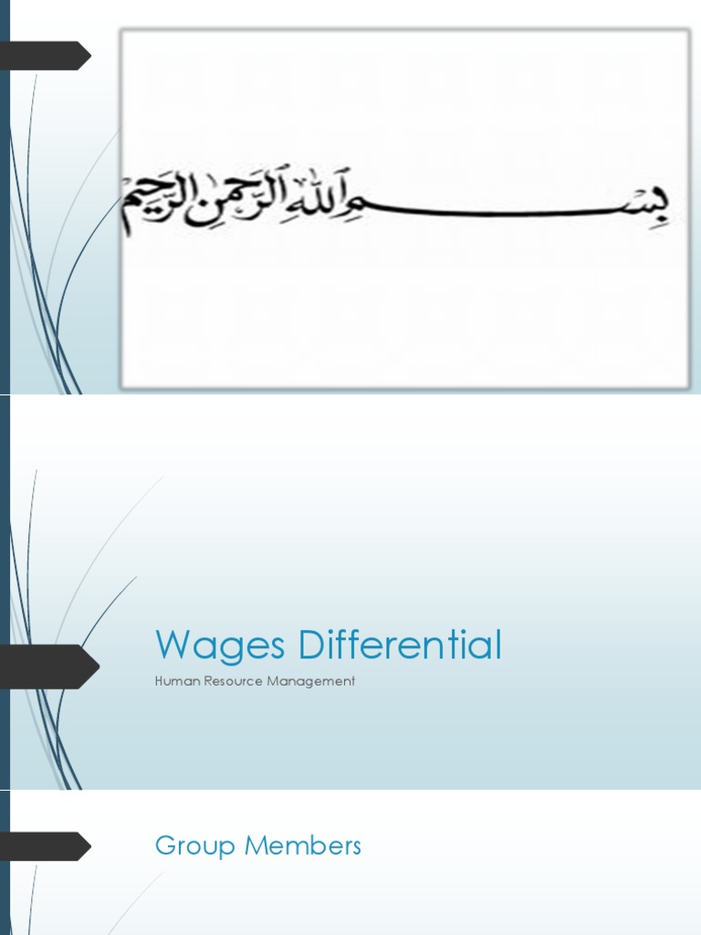 Wages Differential PDF Employment Wage