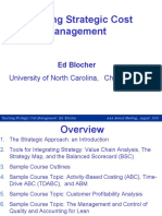 Teaching Strategic Cost Management: Ed Blocher University of North Carolina, Chapel Hill