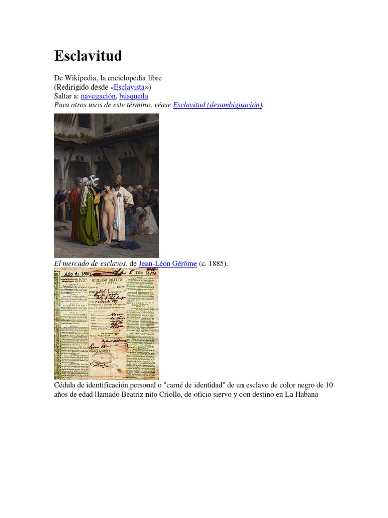 Historia de la esclavitud en el mundo | PDF | Abolicionismo | Esclavitud