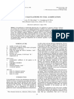 Equilibrium Calculations in Coal Gasification