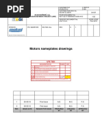 Motors Nameplates Drawings: Star Rafineri, A.Ş. Aegean Refinery Project (Arp)