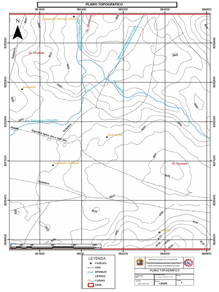 Mapa Topográfico de Rodadera | PDF