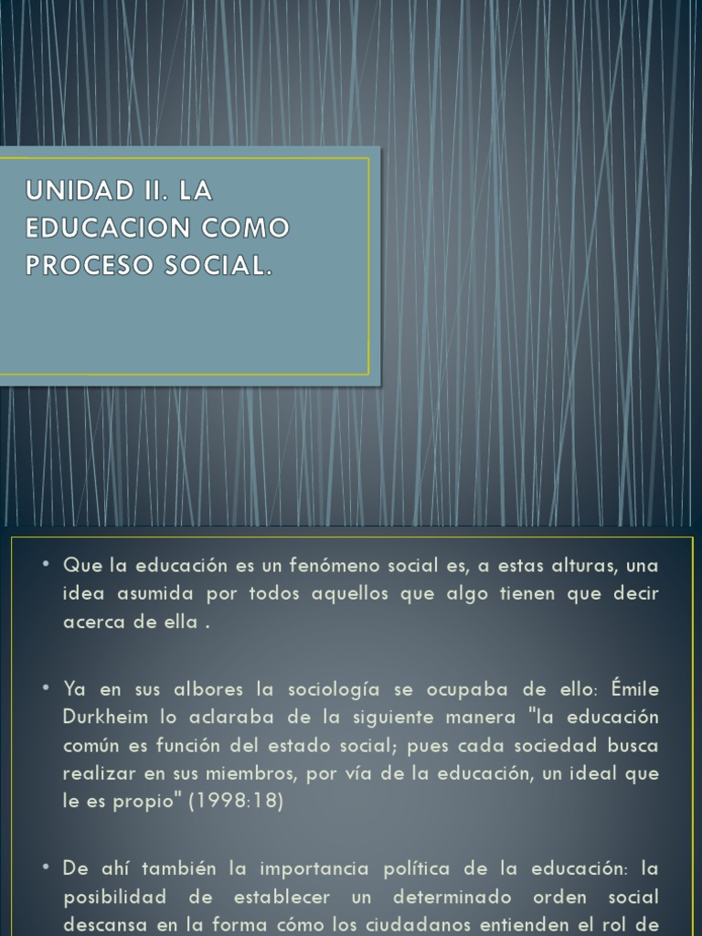 La Educación como Proceso Social | PDF | Sociedad | Sociología