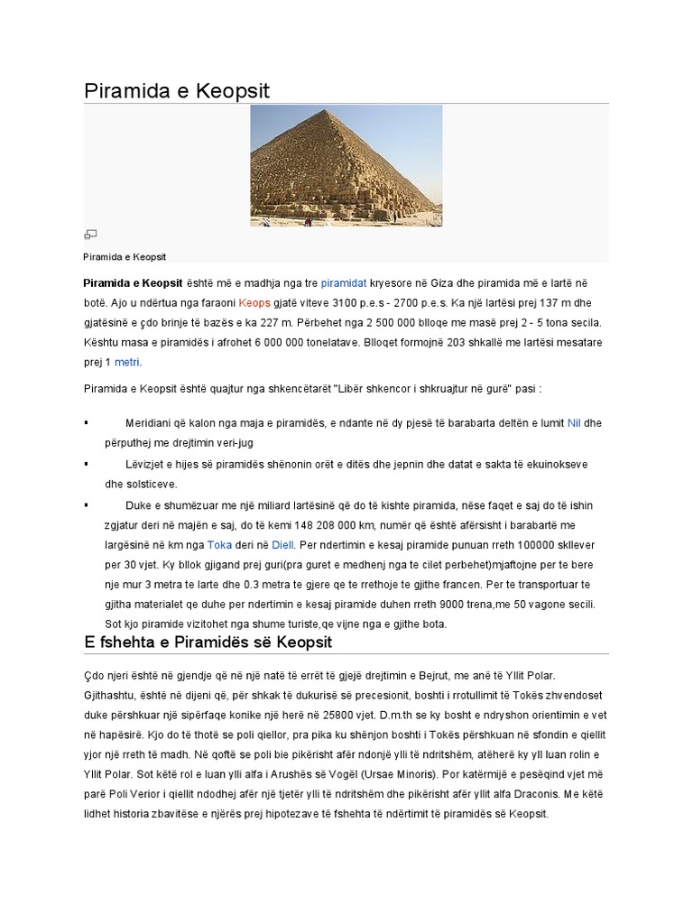 Piramida e Keopsit | PDF