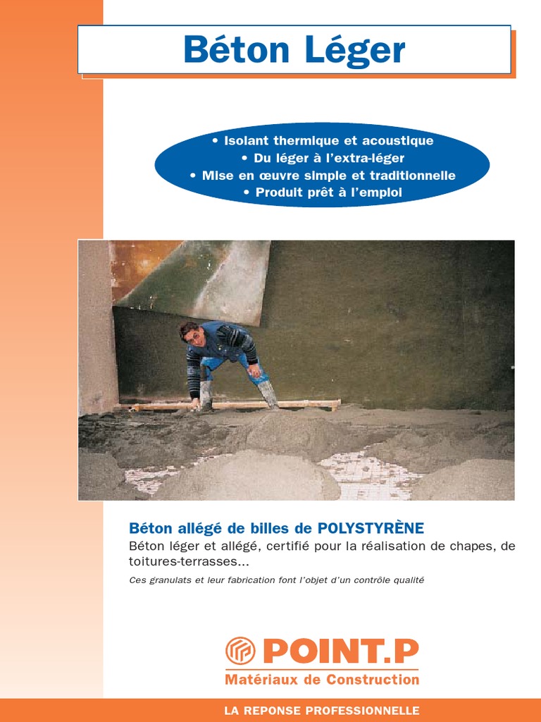 Dosage Béton Allégé Polystyrène