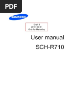 User Manual SCH-R710: Draft 3 2010-02-01 Only For Marketing