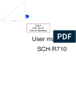 User Manual SCH-R710: Draft 3 2010-02-01 Only For Marketing