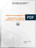 Informe Investigación Especial 102-10 Regimiento Logístico N°1 Bellavista Del Ejército de Chile-Marzo 2011