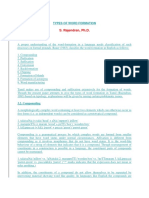 Types of Word Formation