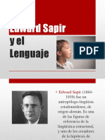 Edwar Sapir y El Lenguaje