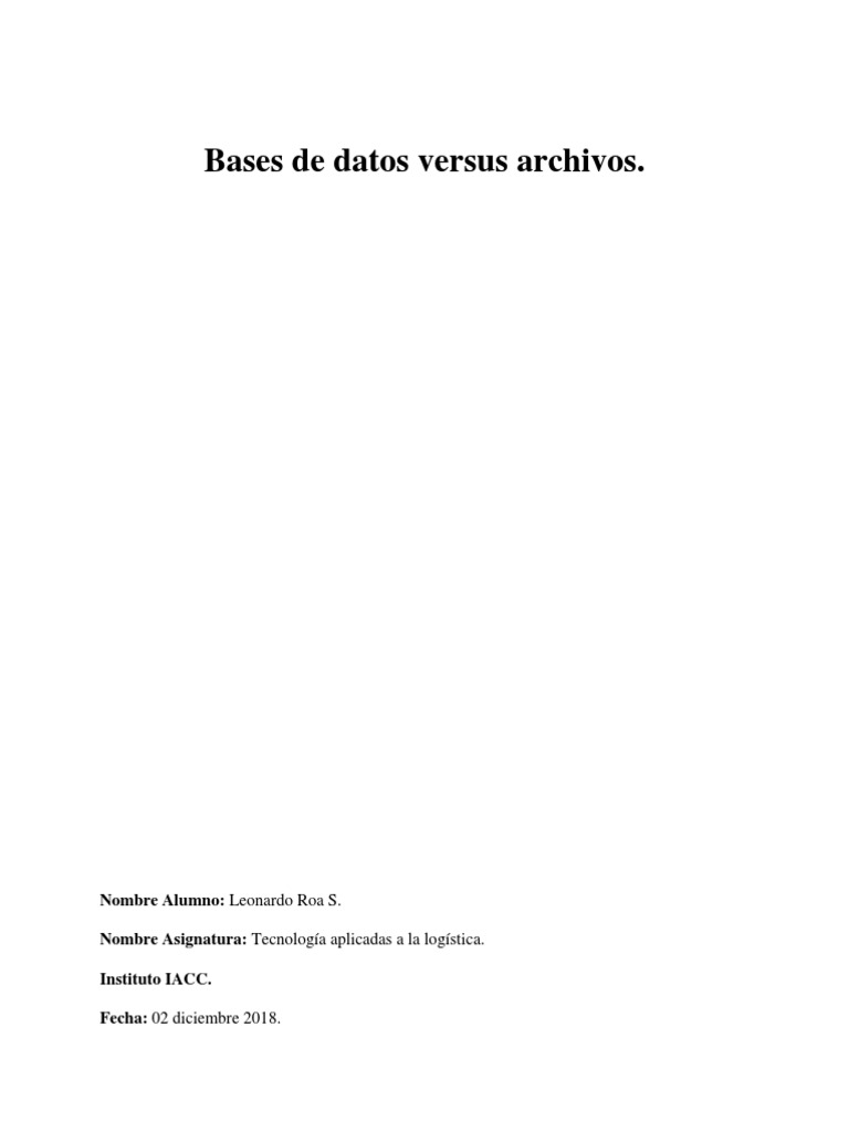 Leonardo Roa - Control Semana 4 | PDF | Archivo de computadora ...