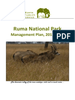 Ruma National Park Management Plan (2012 - 2017)
