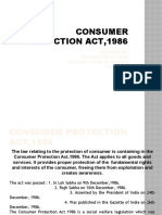 Consumer Protection Act, 1986: Presented By-Siddhesh Pratap Singh National School of Business Bangalore