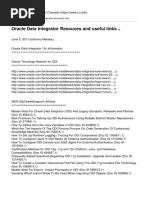 University of Colorado - Oracle Data Integrator Resouces and Useful Links - 2017-06-05