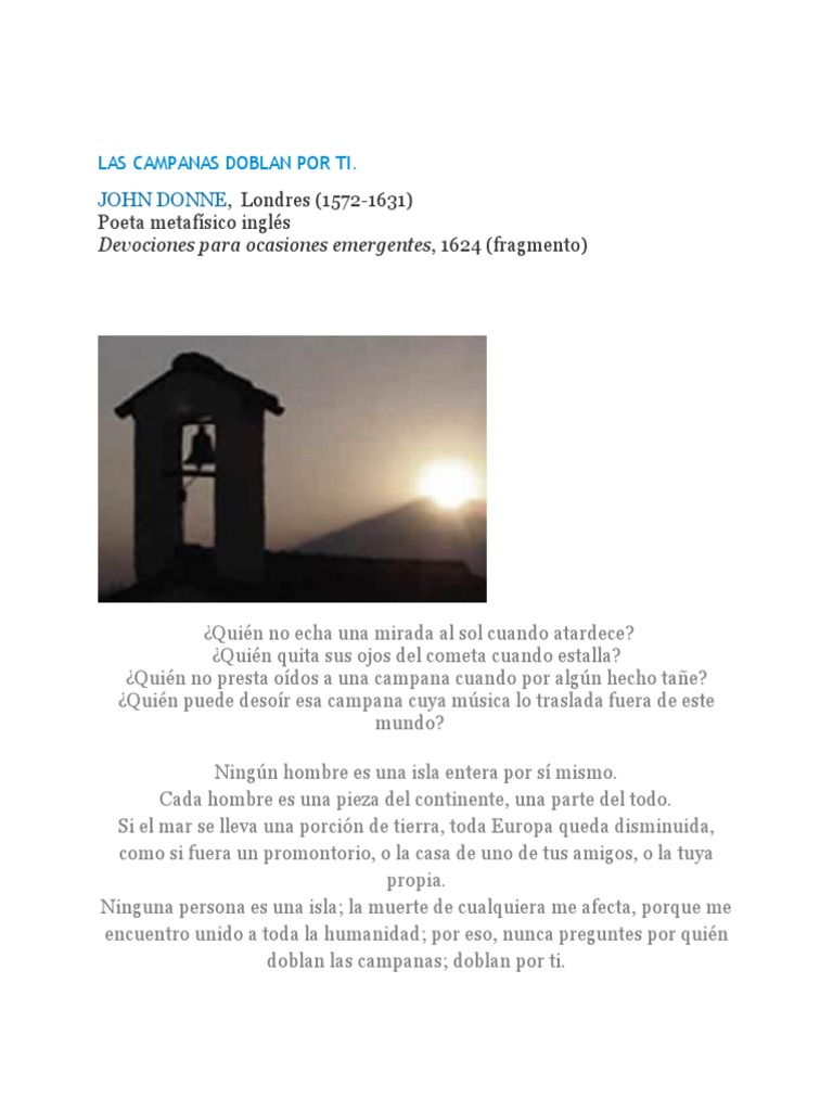 Por quién doblan las campanas: Donne | PDF | Arte