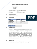 Informe Test de Habilidades Sociales